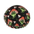 thumbnail image 1 of KLL Frogs In Mushroom Hats Pattern Shower Cap & Bath Cap for Women,Reversible Oversized Waterproof Shower Caps for all Hair Lengths,Elastic Reusable Bathing Hair Cap, 1 of 6