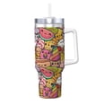 thumbnail image 1 of KLL Fruit-Flavored Ice-Cream Print 40oz Stainless Steel Insulated Car Cup Coffee Mug with Spillproof Lid - Keep Your Drink Hot or Cold on the Go, 1 of 8
