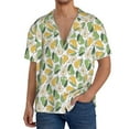 thumbnail image 1 of KLL Fruit Pears Print Men's Shirt Short Sleeve Button Down Summer Cuba Beach Shirts- Large, 1 of 5