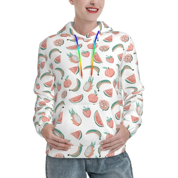 KLL Fruit for Womens Pullover Hoodie with Pocket Hooded Long Sleeve Shirts Sweatshirt for Women-Small