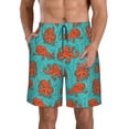 thumbnail image 1 of KLL Fun Octopus Men's Casual Summer Beach Shorts Hawaiian Shorts with Pockets-Small, 1 of 5