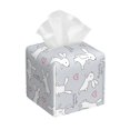 thumbnail image 1 of KLL Fun Rabbit Print Tissue Box Cover,Leather Tissue Holder Square Facial Tissue Case Facial Paper Organizer Dispenser for Bathroom, Vanity Countertop, 1 of 7