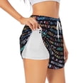 thumbnail image 1 of KLL Function Source Code1 Pattern Shorts Women,Athletic Shorts High Waisted Running Shorts Pocket Sporty Short Gym Elastic Workout Shorts-Large, 1 of 7