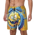 thumbnail image 1 of KLL Funny Alarm Clock Illustration for Mens Swim Trunks Quick Dry Swim Shorts with Built-in Compression Liner Funny Swimwear Bathing Suits-Large, 1 of 6