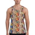 thumbnail image 1 of KLL Funny Dogs Family Print Men's Muscle Gym Workout Stringer Tank Tops Bodybuilding Fitness T-Shirts Tank Tops Men-Large, 1 of 7
