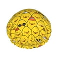 thumbnail image 1 of KLL Funny Ducks Pattern Shower Cap & Bath Cap for Women,Reversible Oversized Waterproof Shower Caps for all Hair Lengths,Elastic Reusable Bathing Hair Cap, 1 of 6