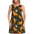 thumbnail image 1 of KLL Funny Fox by the Field Pattern Womens Summer Dresses 2025,Loose Round Neck Sleeveless Sundresses Tank Dresses with Pockets, 1 of 7