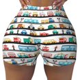 thumbnail image 1 of KLL Funny Transport Pattern Workout Shorts for Women Scrunch Short Gym Yoga Running Sport Active Exercise Fitness Shorts, 1 of 5