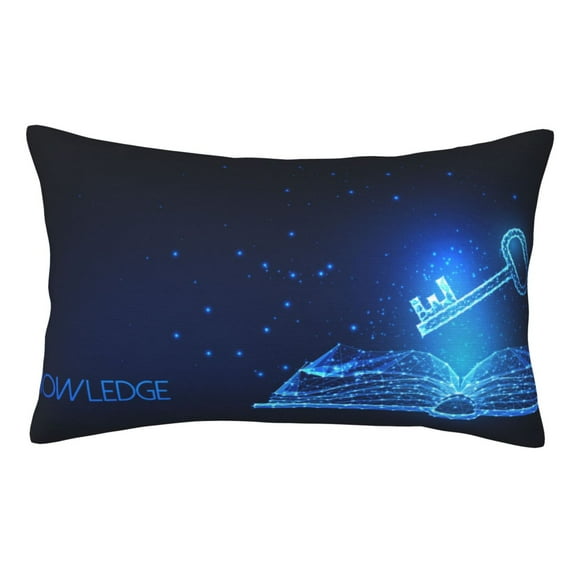 KLL Futuristic Book Knowledge Pillow Covers Envelope Closure,Super Soft and Cozy Fuzzy Fleece Pillow Case Cover 20"x30"