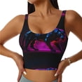 thumbnail image 1 of KLL Futuristic Purple Panther A、 for Workout Tank Tops for Women,U Back Fitness Top Built in Shelf Bras Padded Fit for Yoga Gym-XX-Large, 1 of 8