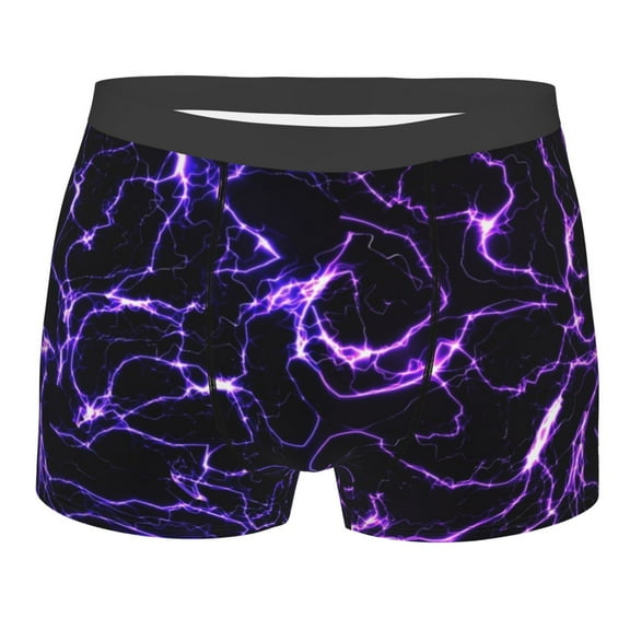 KLL Galaxy Lightning Men's Cotton Boxer Briefs Underwear-Medium