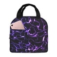 thumbnail image 1 of KLL Galaxy Lightning Print Insulated Lunch Bag Women, Reusable Cute Tote Lunch Box for Adult & Men, Leakproof Cooler Lunch Bags for Work Office Travel Picnic, 1 of 5