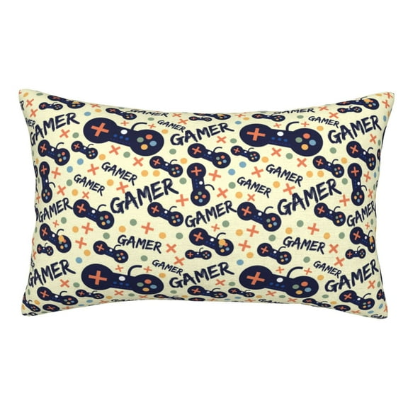 KLL Game Controller Pillow Covers Envelope Closure,Super Soft and Cozy Fuzzy Fleece Pillow Case Cover 14"x20"