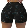 thumbnail image 1 of KLL Game Time Pattern Workout Shorts for Women Scrunch Short Gym Yoga Running Sport Active Exercise Fitness Shorts, 1 of 8