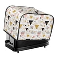 thumbnail image 1 of KLL Geometric Triangle Print 4 Slice Toaster Dust Covers Kitchen Small Appliance Cover with 2 Pockets,Can hold Jam Spreader Knife & Toaster Tongs (12.4 x 10.6 x 8.2), 1 of 6