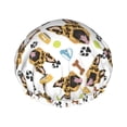thumbnail image 1 of KLL German Shepherd Dog Pattern Shower Cap & Bath Cap for Women,Reversible Oversized Waterproof Shower Caps for all Hair Lengths,Elastic Reusable Bathing Hair Cap, 1 of 6