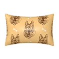 thumbnail image 1 of KLL German Shepherd Dog Pattern Silk Pillowcase for Hair and Skin Standard Size 20"X 30" Soft Breathable Pillow Covers for Sleeping, 1 of 6
