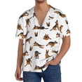 thumbnail image 1 of KLL German Shepherd Dog Print Men's Shirt Short Sleeve Button Down Summer Cuba Beach Shirts- 4X-Large, 1 of 5