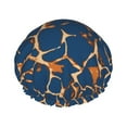 thumbnail image 1 of KLL Giraffe Skin Pattern Shower Cap & Bath Cap for Women,Reversible Oversized Waterproof Shower Caps for all Hair Lengths,Elastic Reusable Bathing Hair Cap, 1 of 1
