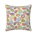 thumbnail image 1 of KLL Glazed Donuts Decorative Throw Pillow Covers Velvet Soft for Couch Sofa Bedroom Living Room Outdoor (No pillow core)- 16"x16", 1 of 5