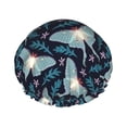 thumbnail image 1 of KLL Glowing Butterfly Pattern Shower Cap & Bath Cap for Women,Reversible Oversized Waterproof Shower Caps for all Hair Lengths,Elastic Reusable Bathing Hair Cap, 1 of 6