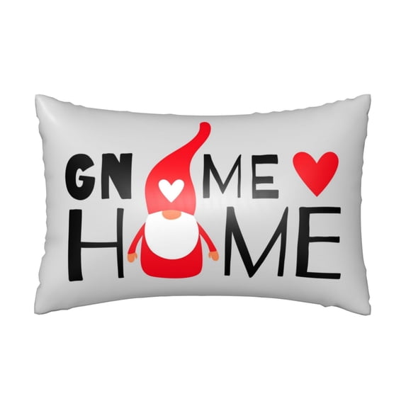 KLL Gnome Home With A Cute Gnome Pattern Silk Pillowcase for Hair and Skin Standard Size 20"X 30" Soft Breathable Pillow Covers for Sleeping