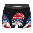 thumbnail image 1 of KLL Gnome Independence Day Men's Cotton Boxer Briefs Underwear-Large, 1 of 8