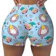 thumbnail image 1 of KLL Gnome Pool Party Pattern Workout Shorts for Women Scrunch Short Gym Yoga Running Sport Active Exercise Fitness Shorts, 1 of 5