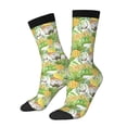 thumbnail image 1 of KLL Gnome and Pineapple Print Cool Socks Men's Women's Crew Socks Funny Crazy Novelty Stockings, 1 of 6