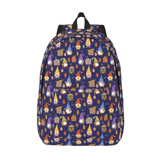 KLL Gnomes And Houses Print Travel Laptop Backpack - College Backpack Business Work Bag Nurse Bag Casual Daypack for Weekender Business Hiking -Small
