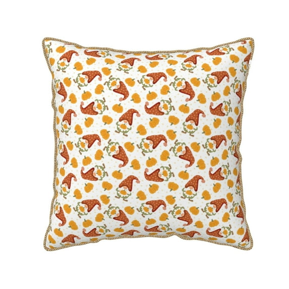 KLL Gnomes Autumn Decorative Throw Pillow Covers Velvet Soft for Couch Sofa Bedroom Living Room Outdoor (No pillow core)- 20"x20"