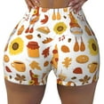 thumbnail image 1 of KLL Gnomes Autumn Harvest Pattern Workout Shorts for Women Scrunch Short Gym Yoga Running Sport Active Exercise Fitness Shorts, 1 of 8