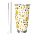 thumbnail image 1 of KLL Gnomes Bees Print 40oz Stainless Steel Insulated Car Cup with Spillproof Lid - Keep Your Drink Hot or Cold on the Go-Straw Two-piece Set, 1 of 8