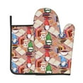 thumbnail image 1 of KLL Gnomes Books Tea Cups Pattern Oven Mitts and Pot Holders 2pcs Sets for Kitchen, Oven Mitt Heat Resistant 536°F, Oven Gloves for Kitchen,Cooking and Baking, 1 of 7