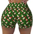 thumbnail image 1 of KLL Gnomes In Caps Pattern Workout Shorts for Women Scrunch Short Gym Yoga Running Sport Active Exercise Fitness Shorts, 1 of 1