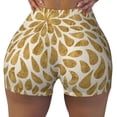 thumbnail image 1 of KLL Gold Drops Pattern Workout Shorts for Women Scrunch Short Gym Yoga Running Sport Active Exercise Fitness Shorts, 1 of 8