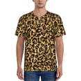 thumbnail image 1 of KLL Gold Glitter Leopard for Men's Baseball Shirts,Short Sleeve Casual Shirts Button Down Shirt for Men Beach Summer Wedding Shirt-X-Large, 1 of 7