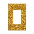 thumbnail image 1 of KLL Gold Glitter Pattern Electrical Outlet Covers, 3" x 5" 1 Pack Electric Receptacle Plug Covers for Decorator Receptacle Outlet & Switch-Style U, 1 of 6
