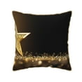 thumbnail image 1 of KLL Gold Glittering Stars Decorative Throw Pillow Covers Velvet Soft for Couch Sofa Bedroom Living Room Outdoor (No pillow core)- 18"x18", 1 of 5