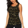 thumbnail image 1 of KLL Gold Pinecone Merry Christmas Print Womens Tank Top Sleeveless Workout Tops Athletic Running Shirts Yoga Gym Clothes-Small, 1 of 7
