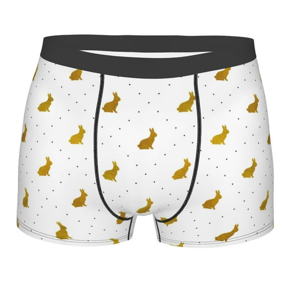 KLL Gold Rabbit Men's Cotton Boxer Briefs Underwear-Large