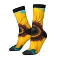 thumbnail image 1 of KLL Golden Sunflower in Blue Print Cool Socks Men's Women's Crew Socks Funny Crazy Novelty Stockings, 1 of 6