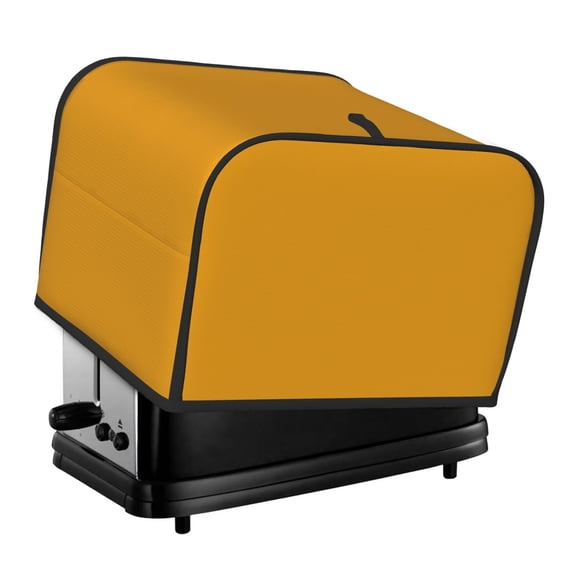 KLL Goldenrod Print 4 Slice Toaster Dust Covers Kitchen Small Appliance Cover with 2 Pockets,Can hold Jam Spreader Knife & Toaster Tongs (12.4 x 10.6 x 8.2)