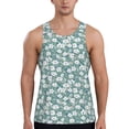 thumbnail image 1 of KLL Gouache Flowers Print Men's Muscle Gym Workout Stringer Tank Tops Bodybuilding Fitness T-Shirts Tank Tops Men-Medium, 1 of 7