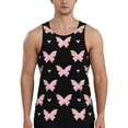 thumbnail image 1 of KLL Gradient Butterfly Print Men's Muscle Gym Workout Stringer Tank Tops Bodybuilding Fitness T-Shirts Tank Tops Men-4X-Large, 1 of 7