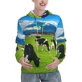 thumbnail image 1 of KLL Grazing Cows Mountain View for Womens Pullover Hoodie with Pocket Hooded Long Sleeve Shirts Sweatshirt for Women-Small, 1 of 7