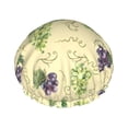 thumbnail image 1 of KLL Green And Purple Grapes Pattern Shower Cap & Bath Cap for Women,Reversible Oversized Waterproof Shower Caps for all Hair Lengths,Elastic Reusable Bathing Hair Cap, 1 of 6