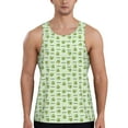 thumbnail image 1 of KLL Green Avocado Print Men's Muscle Gym Workout Stringer Tank Tops Bodybuilding Fitness T-Shirts Tank Tops Men-3X-Large, 1 of 7