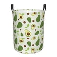 thumbnail image 1 of KLL Green Avocado Waterproof Foldable Laundry Hamper Bucket with Handles for Storage Bin,Kids Room,Home Organizer (Small ), 1 of 7