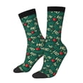 thumbnail image 1 of KLL Green Background With Ho Print Cool Socks Men's Women's Crew Socks Funny Crazy Novelty Stockings, 1 of 6